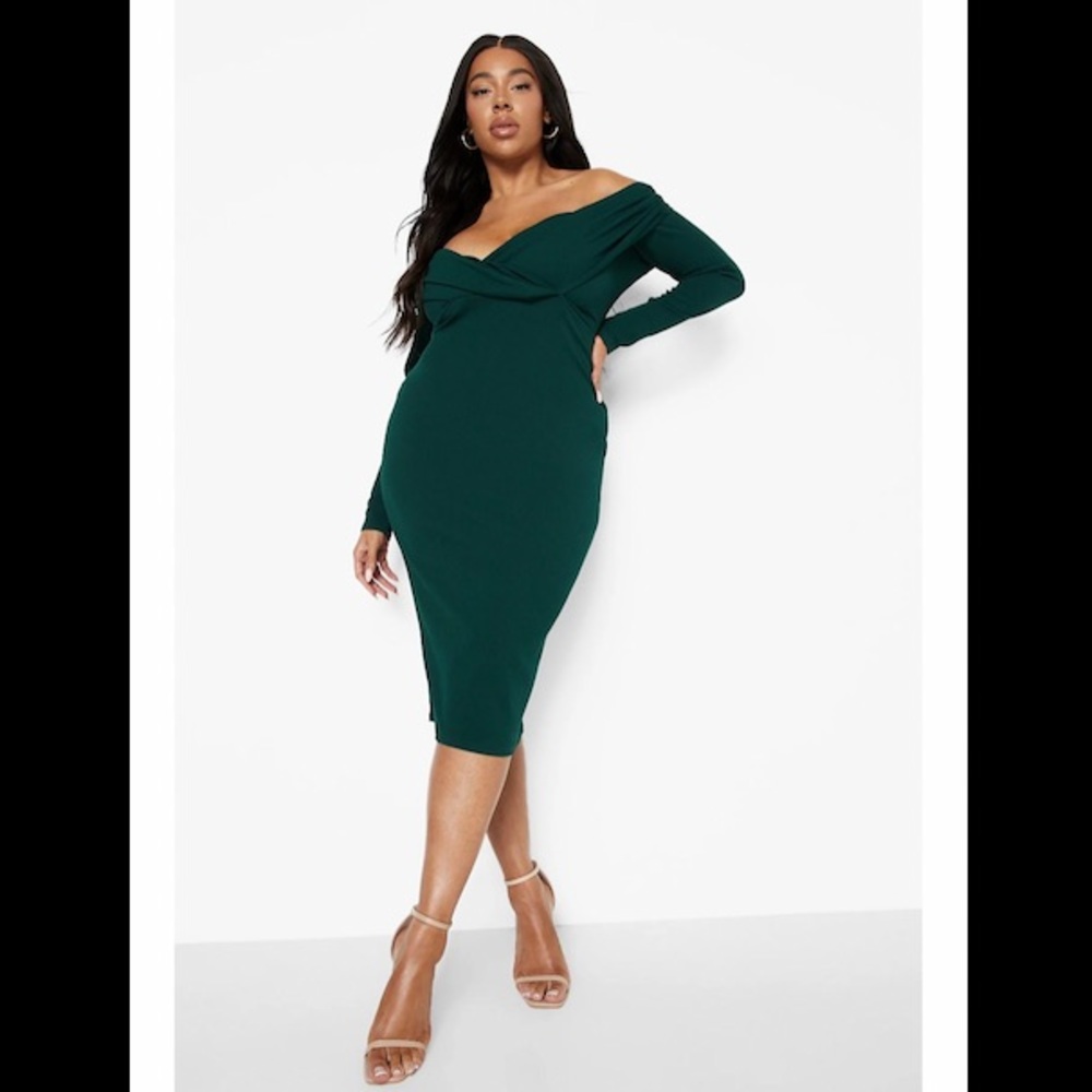 Off Shoulder Midi Dress